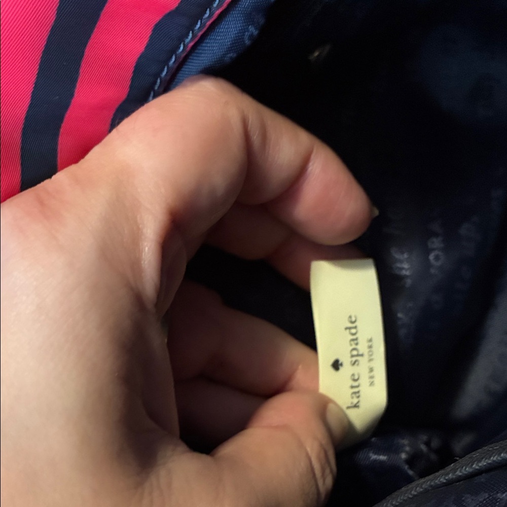 kate spade Pink & Navy Striped Shoulder Bag - Picture 4 of 6